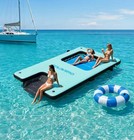 10 x6  Inflatable Floating Dock With Mesh Pool   Dog Ramp    