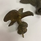 Lot Of 3 Small Vintage Or Antique Bronze metal Eagle Finials   Toppers