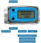 Turbine Digital Diesel Fuel Flow Meter Oval Gear Flow Gauge Bspt npt 1  200l min