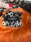 Vintage Cheetah Print Jacket With Orange Trim Size Small Medium
