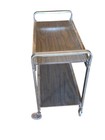 Vintage Mid-century 2-tier Rolling Bar Cart   Utility Beverage Trolley