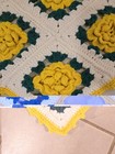 Vintage Crochet Yellow Rose  4ft X 5ft