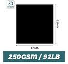 30 Sheets 12x12in Black Cardstock 92lb 250gsm Thick Paper For Scrapbooking B2