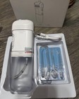 Cordless Rechargeable Water Flosser  Battery Powered  White clear