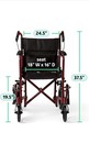Medline Mds808200bar Transport Wheelchair