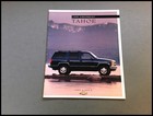 1999 Chevrolet Chevy Tahoe 36-page Vintage Car Sales Brochure Catalog Set