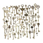 69pcs Old Vintage Antique Skeleton Keys Large Small Medieval Style Retro New