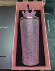 New Starbucks 2024 Ss Pink Rhinestone Cold Cup Tumbler  Diamond Crown 16oz Gift