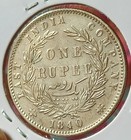  bb9 old  East India Company 1840 Victoria Silver Rupee Indian Head 11 6gm