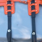 Tree Climbing Spikes Gaffs Set W  Orange Leather Leg Straps   Harness Not Pictur