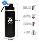24oz Stainless Steel Water Bottle Insulated Leakproof Sports Travel Bpa Free