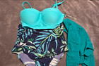 Vintage Retro Style High-waisted 2-piece Bikini Sets - Bundle Of  3  Three New 