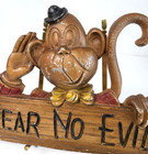 Vintage Hear No Evil Metal Sign With Monkey By Sexton Mok-3