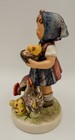 Vintage Goebel Hummel Figurine Feeding Time 199   I Tmk 5 Girl With Chickens