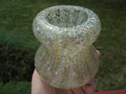 Antique Vintage Dugan Art Glass Opal Venetian Striped Vase 4 5 8  Excellent