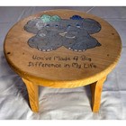 Vintage Elephant You ve Made A Big Difference In My Life Wooden Children s Stool
