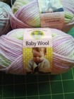 Lot Of 6 Lion Brand Yarn Baby Wool English Garden Medium 4 203 54320