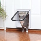 Cat Flap Door For Interior Exterior Weatherproof Pet Door 4 Way Locking Pet -new