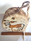 Vintage Lakota Native American Artist Sonja Holy Eagle Buffalo Hide Drum