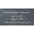Headstone -cemetery Grave Flat Marker 24x12x4  Includes Engraving- Black Mist