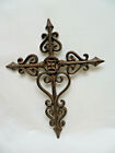 Ornate Cast Iron Wall Hanging Wall Cross
