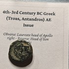Ancient Greek - Troas  Antandros   4th - 3rd Century Bc  Apollo head Of Lion 