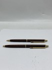 Colibri Gold Tone Trim Wood Pen   Mechanical Pencil With Box 37 9g