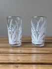 Vintage Set Of 4 Lily Of The Valley Glassware White Floral Gold Rim 8oz 5 
