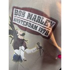 078 Bob Marley Amsterdam 1978 Graphic T-shirt Tan Mens Medium Reggae Band Tee