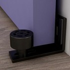 1pc Adjustable Floor Guide Wall Mount Stay Roller Guides Black Sliding Barn Door