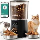 Automatic Cat Feeder For 3 Cats  6l 25 Cup Cat Food Dispenser With Strong Black
