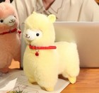 Yellow Alpaca With Bell Plush Toy 10  Stuffed Animal Toddler Doll Gift For Kids