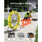 Fish Tape Fiberglass 328ft 6 3mm 1 4 In Wire Puller Duct Rodder With Stand