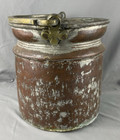 Vintage Hand Made Copper Pot With Brass Handle 9 1 4  Across Top X 9 1 4  Tall