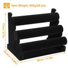 3-tier Velvet Jewelry Rack Bracelet Necklace Stand Organizer Holder Display