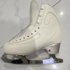 Edea Ice Fly White Figure Skates Size 255 W  Stainless Steel Blade