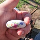 Vintage Floral Porcelain Ceramic Bed Post Finials Set Of 4