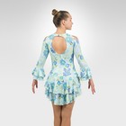 Ice Skating Figure Skating  Dress Size Small Adult Floral Print W glitter