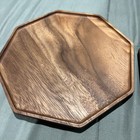 2 Pieces Wood Serving Tray Wooden Octagon Bread Fruit Platter 8 3 4     9 3 4   
