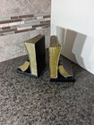 Vintage Style Decorative Bookends 8  Faux Book Design Hand-painted Metal