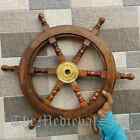 18  Nautical Wooden Ship Steering Wheel Pirate D  cor Handmade Vintage Wall Boat