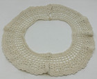 Vintage Handmade Lot Of 4 Crocheted Neck Collars And 2 Sleeve Cuffs