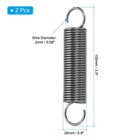 2pcs  Extension Spring Wire Diameter 0 08  Od 0 8  Free Length 3 9  Spring Steel