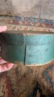 Best Antique Early Primitive Wood Berry Pantry Box Old Green Paint 6 5  Signed