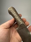 Rare 1800s Silver Koftgari Accent Double-point Indo-persian Mughal Knife Dagger