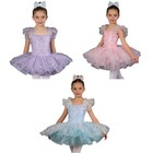 Kids Girls Dancewear Modern Ballet Shiny Costume Leotard Tutu Dress Gymnastic