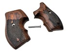 Premium Gun Grips     Rosewood Low Profile Half Wrap J-frame Style Grips