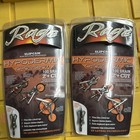 2 Packs Rage Crossbow Hypodermic Broadheads 100 Grain 2  Cut Slipcam Rear Deploy