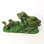 Vintage Cast Iron Mechanical Frog Coin Money Bank 8 Inch Working Condition