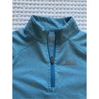 Rei Co-op Kids Quarter Zip Base Layer Top Blue Teal Stripe Hiking Size Xxs  4-5 